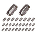 30pcs Wig Snap Clips for Hair Extension Weft 32mm All Colors Hair Styling - Brown V528-HAIR-CLIP-BROWN-30PCS-713707