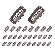 30pcs Wig Snap Clips for Hair Extension Weft 32mm All Colors Hair Styling - Brown V528-HAIR-CLIP-BROWN-30PCS-713707