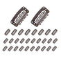 30pcs Wig Snap Clips for Hair Extension Weft 32mm All Colors Hair Styling - Brown V528-HAIR-CLIP-BROWN-30PCS-713707