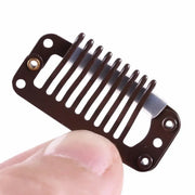 30pcs Wig Snap Clips for Hair Extension Weft 32mm All Colors Hair Styling - Brown V528-HAIR-CLIP-BROWN-30PCS-713707