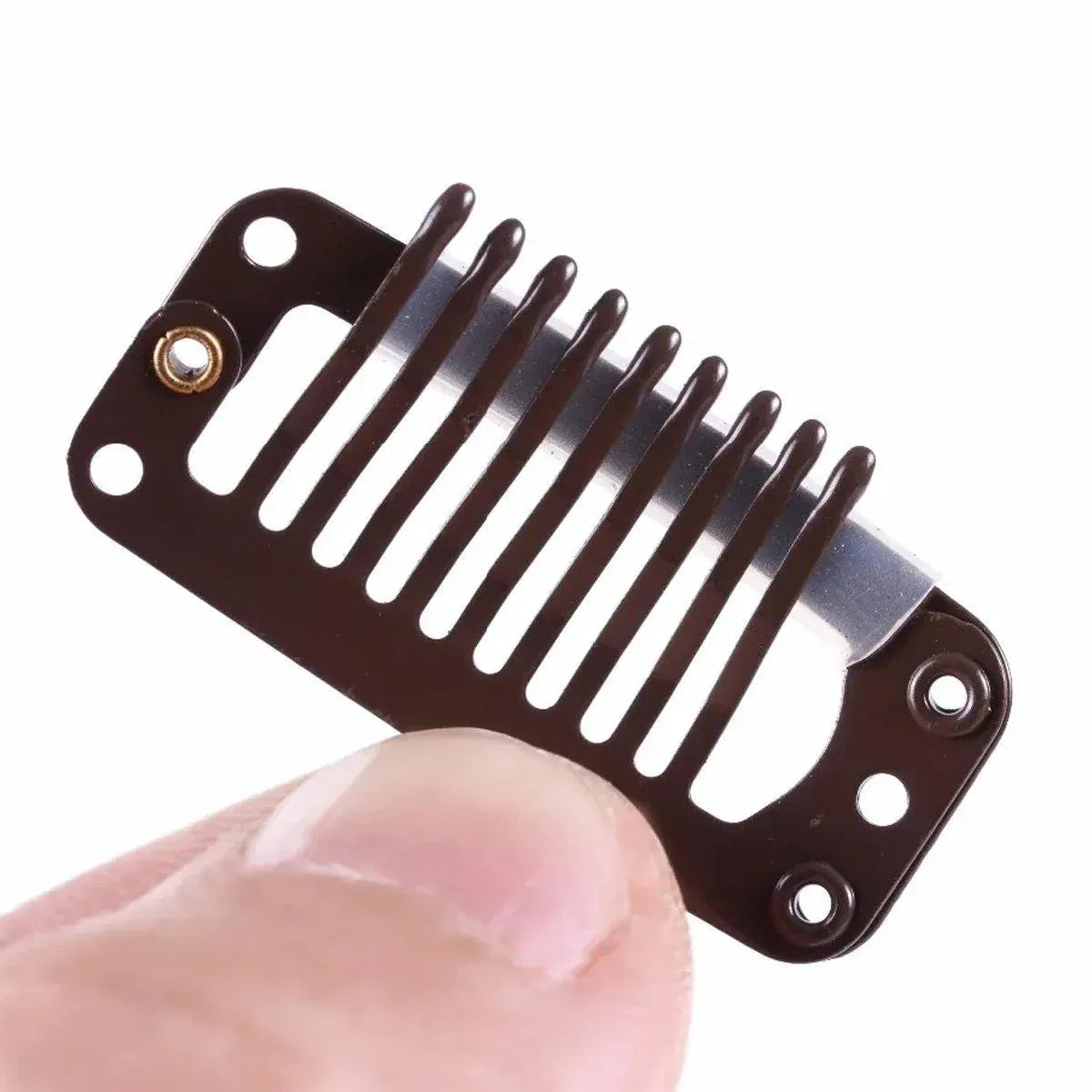30pcs Wig Snap Clips for Hair Extension Weft 32mm All Colors Hair Styling - Brown V528-HAIR-CLIP-BROWN-30PCS-713707