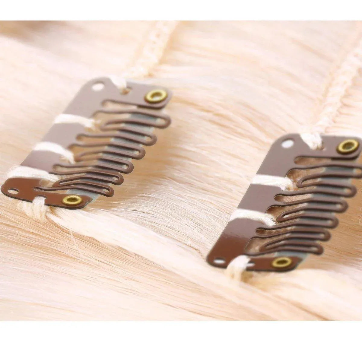 30pcs Wig Snap Clips for Hair Extension Weft 32mm All Colors Hair Styling - Brown V528-HAIR-CLIP-BROWN-30PCS-713707
