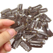 30pcs Wig Snap Clips for Hair Extension Weft 32mm All Colors Hair Styling - Brown V528-HAIR-CLIP-BROWN-30PCS-713707