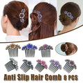 8Pack Rhinestone Hair Comb Non-Slip Simple All-Match Hair Accessories Fork Comb V528-HAIR-COMB-8PCS-571420