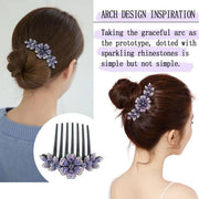 8Pack Rhinestone Hair Comb Non-Slip Simple All-Match Hair Accessories Fork Comb V528-HAIR-COMB-8PCS-571420