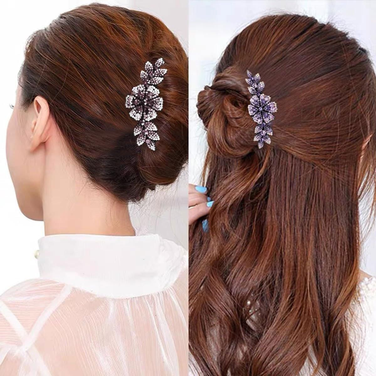 8Pack Rhinestone Hair Comb Non-Slip Simple All-Match Hair Accessories Fork Comb V528-HAIR-COMB-8PCS-571420