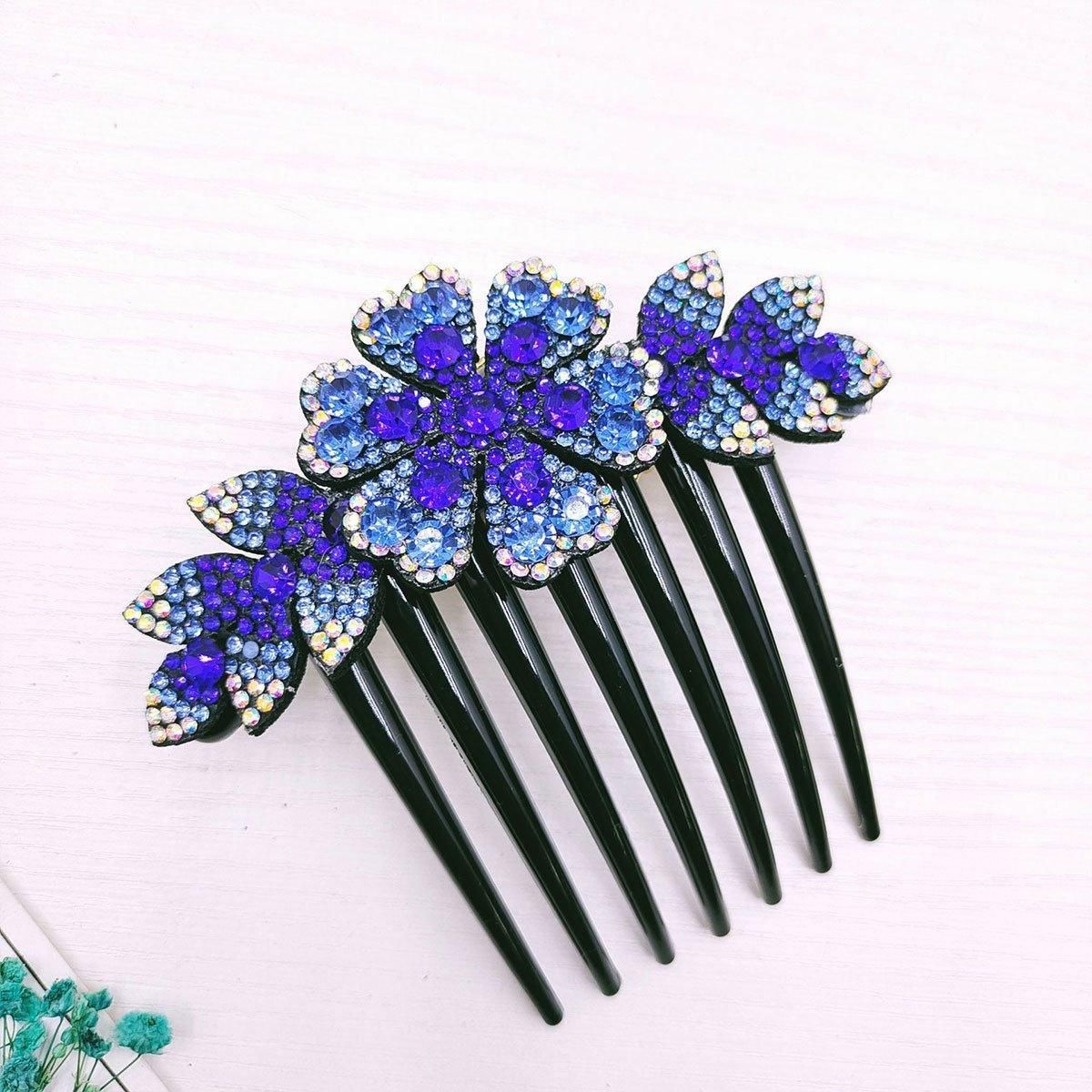 8Pack Rhinestone Hair Comb Non-Slip Simple All-Match Hair Accessories Fork Comb V528-HAIR-COMB-8PCS-571420