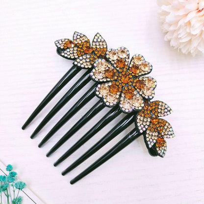 8Pack Rhinestone Hair Comb Non-Slip Simple All-Match Hair Accessories Fork Comb V528-HAIR-COMB-8PCS-571420