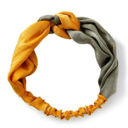 Women Chiffon Floral Print Headband Fashion Bohemian Elastic Cross Hair Bands - A-Green V528-HAIRBAND-A-GREEN-671237