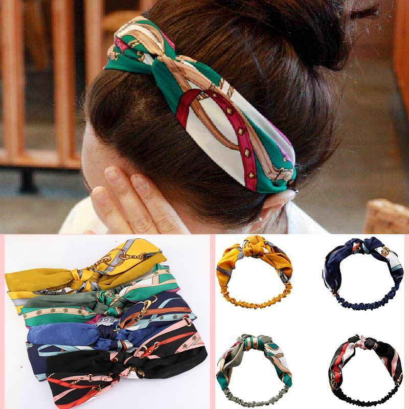 Women Lady Boho Bohemian Cross hair head headband band Scarf Wrap Bandana AU - Blue V528-HAIRBAND-BLUE-870099