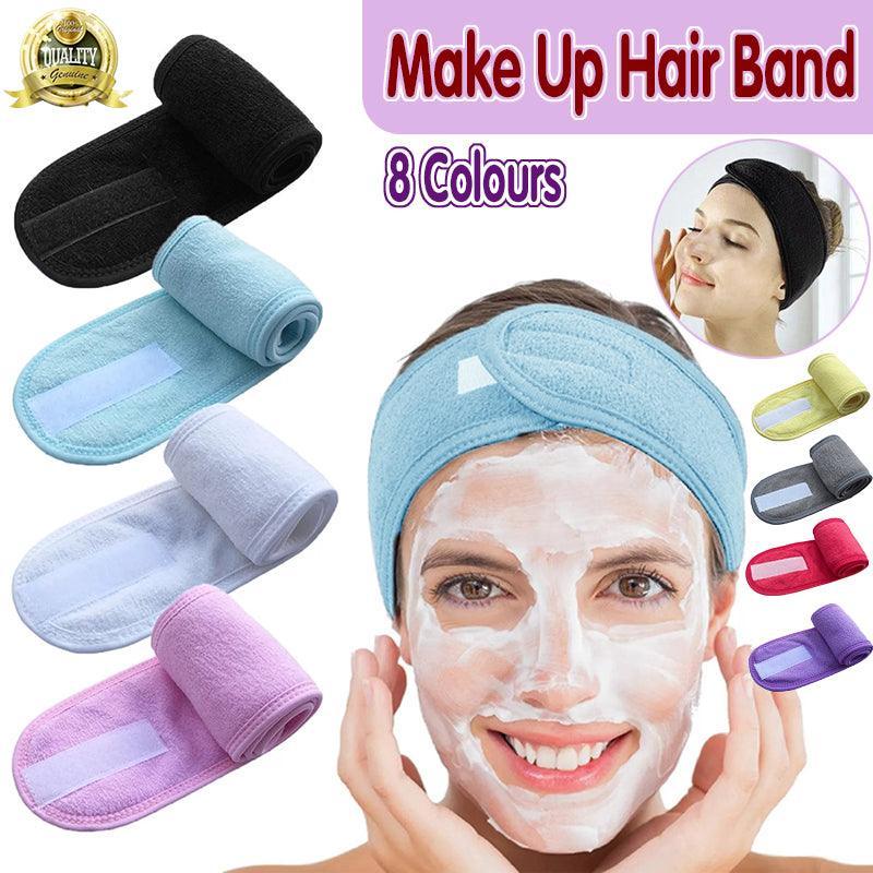 8-Colours Wrap Head Band Hairband Hair Band Adjustable Facial Make Up Face Wash Au - Rose Red V528-HAIRBAND-ROSERED-849258