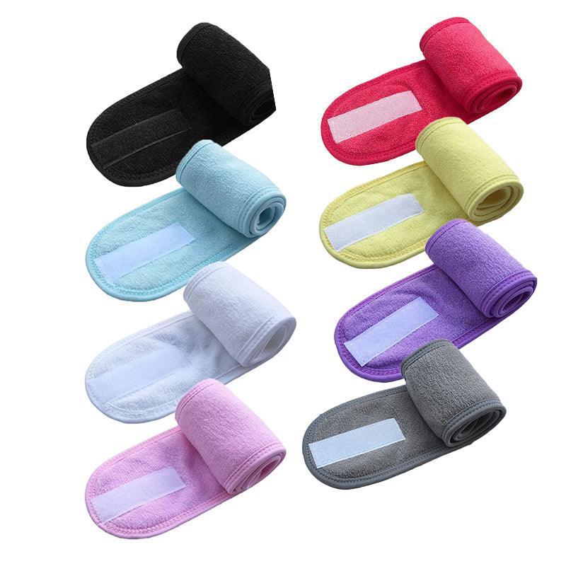 8-Colours Wrap Head Band Hairband Hair Band Adjustable Facial Make Up Face Wash Au - Rose Red V528-HAIRBAND-ROSERED-849258