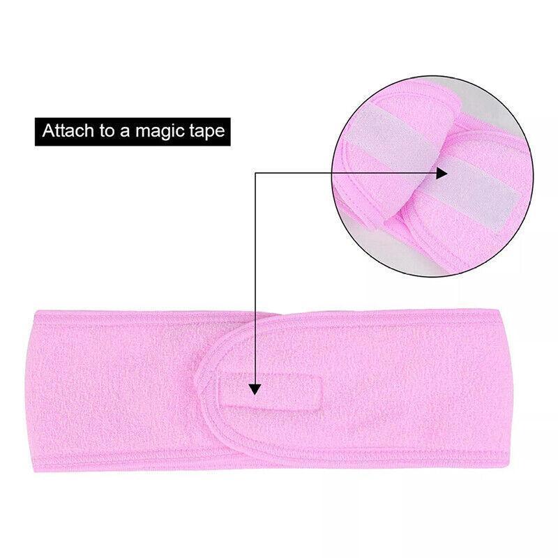 8-Colours Wrap Head Band Hairband Hair Band Adjustable Facial Make Up Face Wash Au - Rose Red V528-HAIRBAND-ROSERED-849258