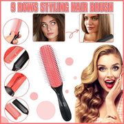 Hair Styling Brush Classic D3 Medium 9 Row Comb Styling Hairbrush V528-HAIRBRUSH-125698