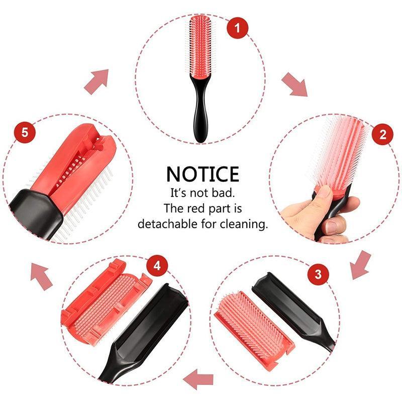 Hair Styling Brush Classic D3 Medium 9 Row Comb Styling Hairbrush V528-HAIRBRUSH-125698