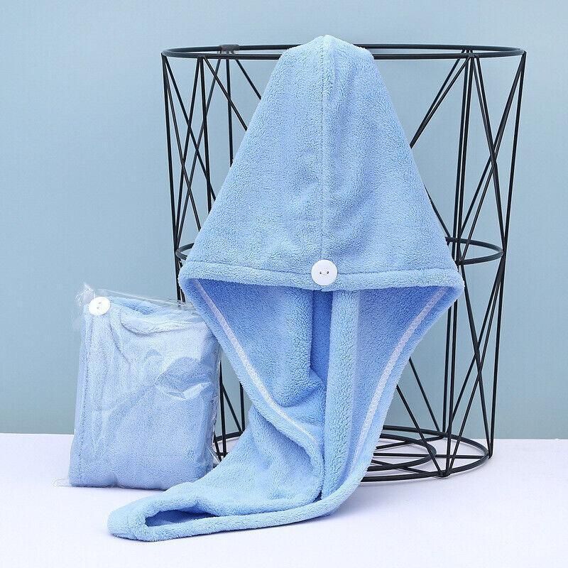 Fast Dry Hair Cap Wrap Towel Quick Drying Turban Bath Head Magic Wrap Hat Spa Au - Pink V528-HAIRCAP-PINK-204287