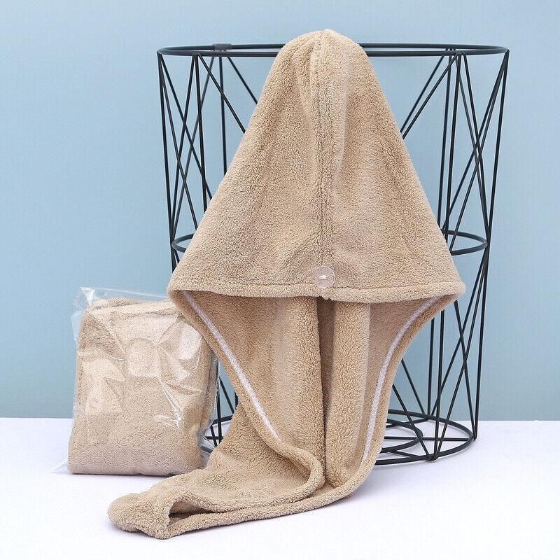 Fast Dry Hair Cap Wrap Towel Quick Drying Turban Bath Head Magic Wrap Hat Spa Au - Pink V528-HAIRCAP-PINK-204287