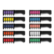10 Colours Hair Chalk Comb Kit Temporary Hair Dye for Parties and Creative Play V528-HAIRCHALKCOMB-10COLORS-896364