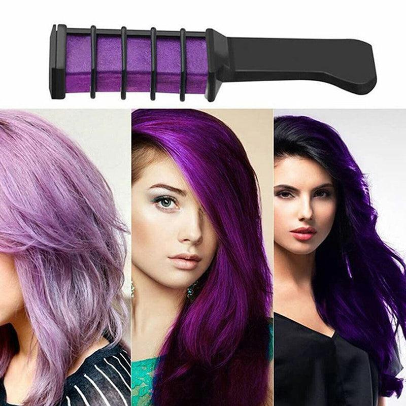10 Colours Hair Chalk Comb Kit Temporary Hair Dye for Parties and Creative Play V528-HAIRCHALKCOMB-10COLORS-896364
