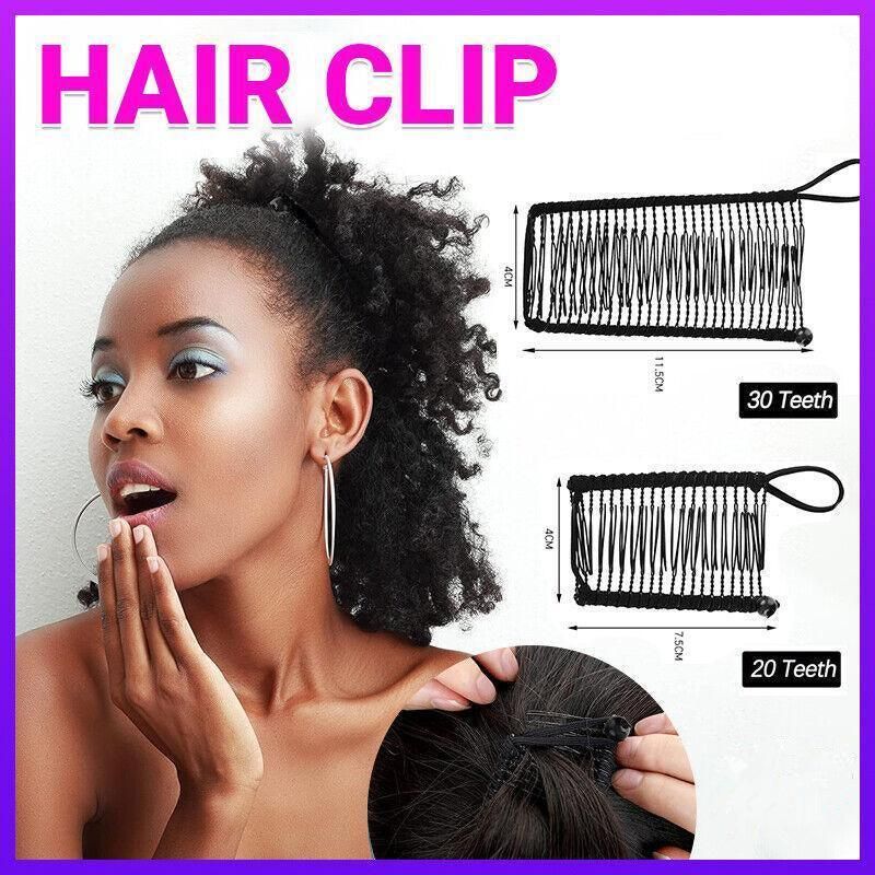 Vintage Banana Hair Clip Christmas Hair Claw Accessory Stretchable Banana Comb - 20 Teeth V528-HAIRCLIP-20TEETH-269495