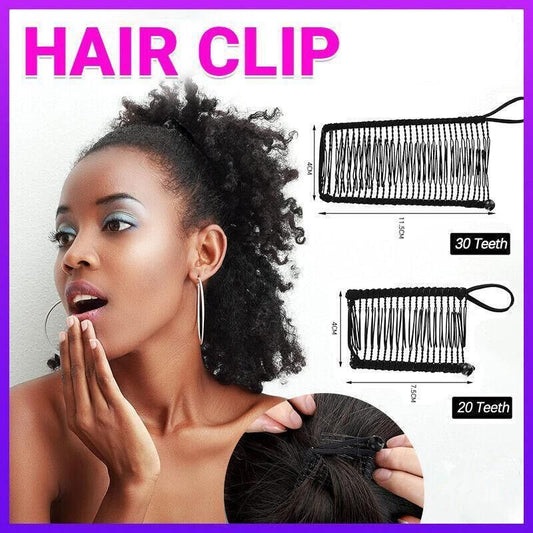 Vintage Banana Hair Clip Christmas Hair Claw Accessory Stretchable Banana Comb - 20 Teeth V528-HAIRCLIP-20TEETH-269495