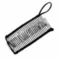 Vintage Banana Hair Clip Christmas Hair Claw Accessory Stretchable Banana Comb - 30 Teeth V528-HAIRCLIP-30TEETH-612967