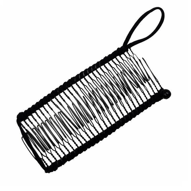 Vintage Banana Hair Clip Christmas Hair Claw Accessory Stretchable Banana Comb - 30 Teeth V528-HAIRCLIP-30TEETH-612967