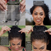 Vintage Banana Hair Clip Christmas Hair Claw Accessory Stretchable Banana Comb - 30 Teeth V528-HAIRCLIP-30TEETH-612967