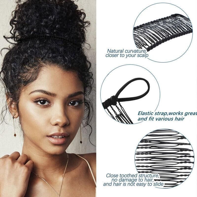 Vintage Banana Hair Clip Christmas Hair Claw Accessory Stretchable Banana Comb - 30 Teeth V528-HAIRCLIP-30TEETH-612967