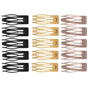 UP 30X Double-grip Hair Clips Metal Snap Barrettes Hair Styling Tool Women Girls - Black(10PCS) V528-HAIRCLIPS-BLACK-10PCS-968858