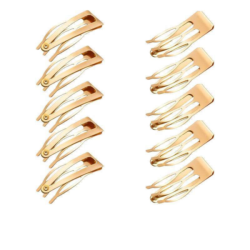 UP 30X Double-grip Hair Clips Metal Snap Barrettes Hair Styling Tool Women Girls - Black(10PCS) V528-HAIRCLIPS-BLACK-10PCS-968858