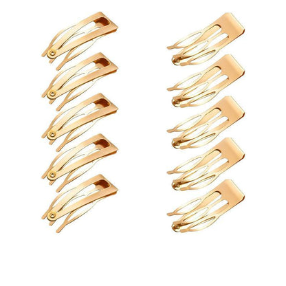 UP 30X Double-grip Hair Clips Metal Snap Barrettes Hair Styling Tool Women Girls - Black(10PCS) V528-HAIRCLIPS-BLACK-10PCS-968858