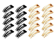 UP 30X Double-grip Hair Clips Metal Snap Barrettes Hair Styling Tool Women Girls - Black(10PCS) V528-HAIRCLIPS-BLACK-10PCS-968858