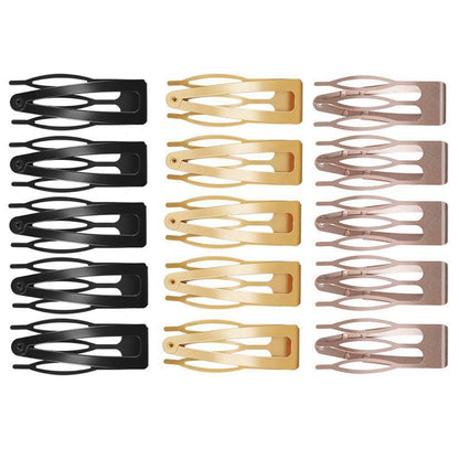 UP 30X Double-grip Hair Clips Metal Snap Barrettes Hair Styling Tool Women Girls - Gold(10PCS) V528-HAIRCLIPS-GOLD-10PCS-846743