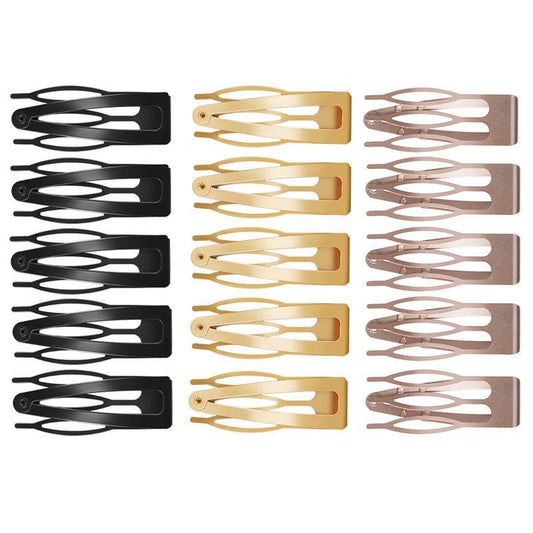 UP 30X Double-grip Hair Clips Metal Snap Barrettes Hair Styling Tool Women Girls - Gold(10PCS) V528-HAIRCLIPS-GOLD-10PCS-846743