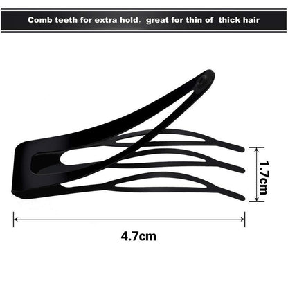 UP 30X Double-grip Hair Clips Metal Snap Barrettes Hair Styling Tool Women Girls - Gold(10PCS) V528-HAIRCLIPS-GOLD-10PCS-846743
