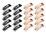 UP 30X Double-grip Hair Clips Metal Snap Barrettes Hair Styling Tool Women Girls - Gold(10PCS) V528-HAIRCLIPS-GOLD-10PCS-846743