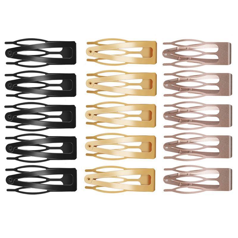 UP 30X Double-grip Hair Clips Metal Snap Barrettes Hair Styling Tool Women Girls - Rose Gold(10PCS) V528-HAIRCLIPS-ROSEGOLD-10PCS-65298