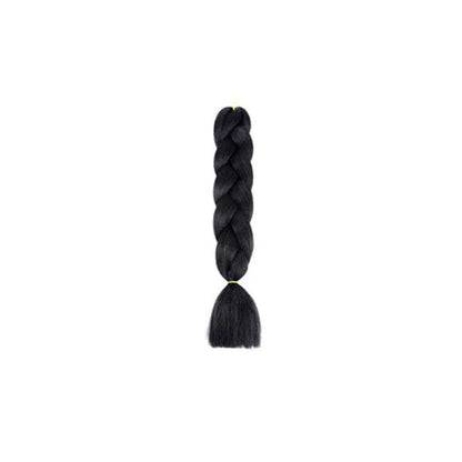 Coloured Jumbo Braiding Hair Extensions Braids Twist Hight Temperature Kanekalon - 1# V528-HAIRCOLOURSHADE-1-34395