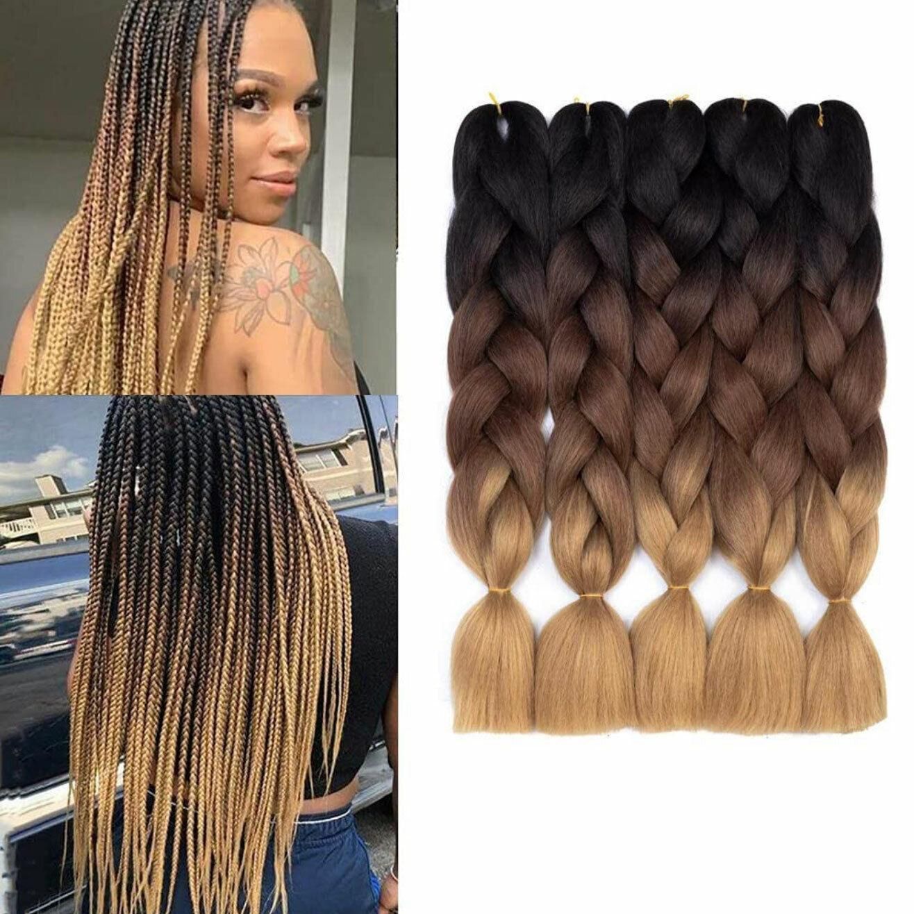 Coloured Jumbo Braiding Hair Extensions Braids Twist Hight Temperature Kanekalon - 30# V528-HAIRCOLOURSHADE-30-52374
