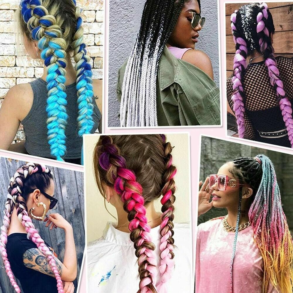 Coloured Jumbo Braiding Hair Extensions Braids Twist Hight Temperature Kanekalon - B22 V528-HAIRCOLOURSHADE-B2256529