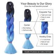 Coloured Jumbo Braiding Hair Extensions Braids Twist Hight Temperature Kanekalon - B3 V528-HAIRCOLOURSHADE-B392169