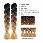 Coloured Jumbo Braiding Hair Extensions Braids Twist Hight Temperature Kanekalon - B3 V528-HAIRCOLOURSHADE-B392169