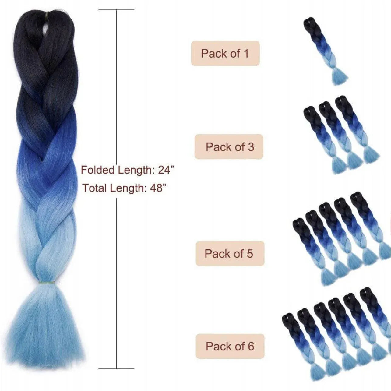 Coloured Jumbo Braiding Hair Extensions Braids Twist Hight Temperature Kanekalon - B50 V528-HAIRCOLOURSHADE-B5069126