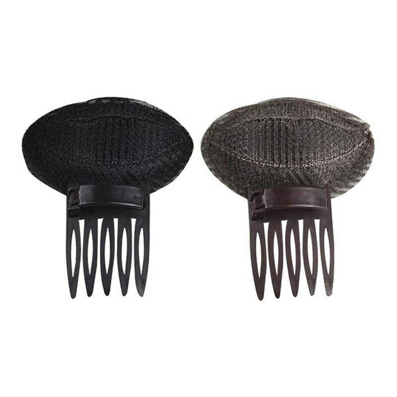 2Pcs Diy Invisible Hair Volume Increase Fluffy Puff Sponge Pad Clip Comb Girls V528-HAIRDRESSER-COFFEEBLACK-79844