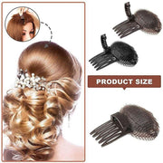 2Pcs Diy Invisible Hair Volume Increase Fluffy Puff Sponge Pad Clip Comb Girls V528-HAIRDRESSER-COFFEEBLACK-79844