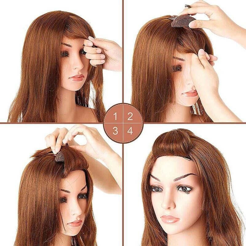 2Pcs Diy Invisible Hair Volume Increase Fluffy Puff Sponge Pad Clip Comb Girls V528-HAIRDRESSER-COFFEEBLACK-79844