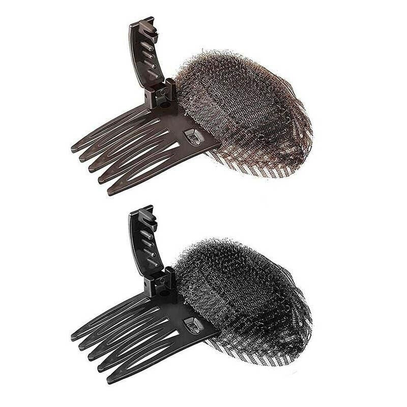 2Pcs Diy Invisible Hair Volume Increase Fluffy Puff Sponge Pad Clip Comb Girls V528-HAIRDRESSER-COFFEEBLACK-79844