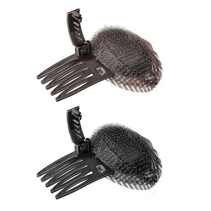 2Pcs Diy Invisible Hair Volume Increase Fluffy Puff Sponge Pad Clip Comb Girls V528-HAIRDRESSER-COFFEEBLACK-79844