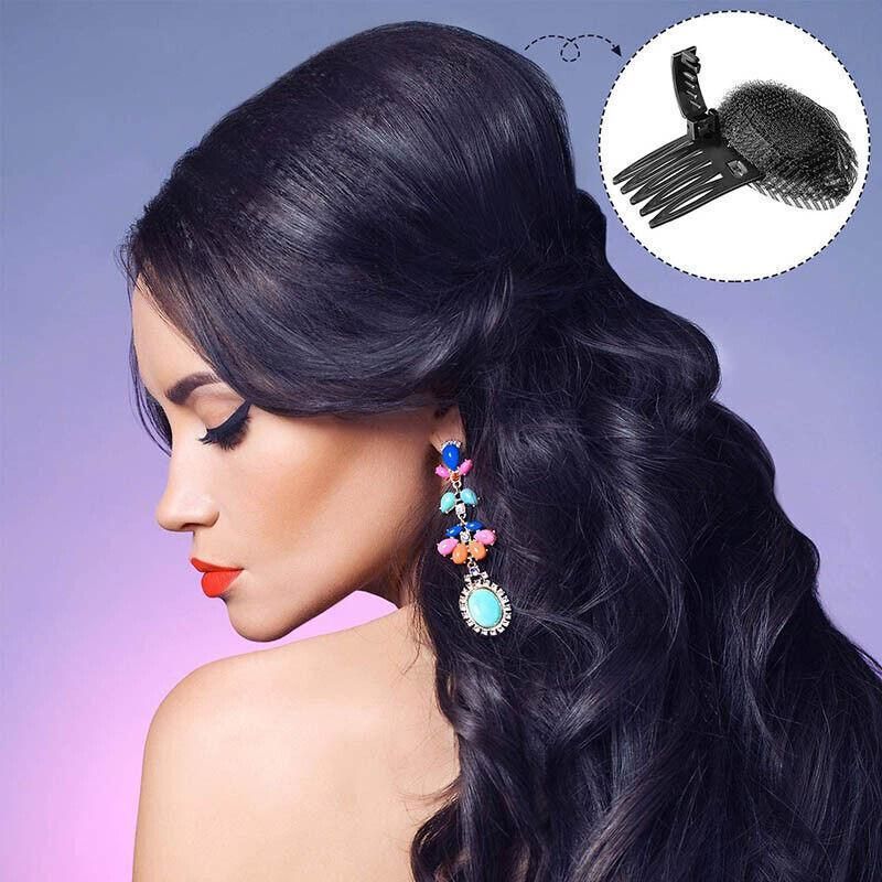 2Pcs Diy Invisible Hair Volume Increase Fluffy Puff Sponge Pad Clip Comb Girls V528-HAIRDRESSER-COFFEEBLACK-79844